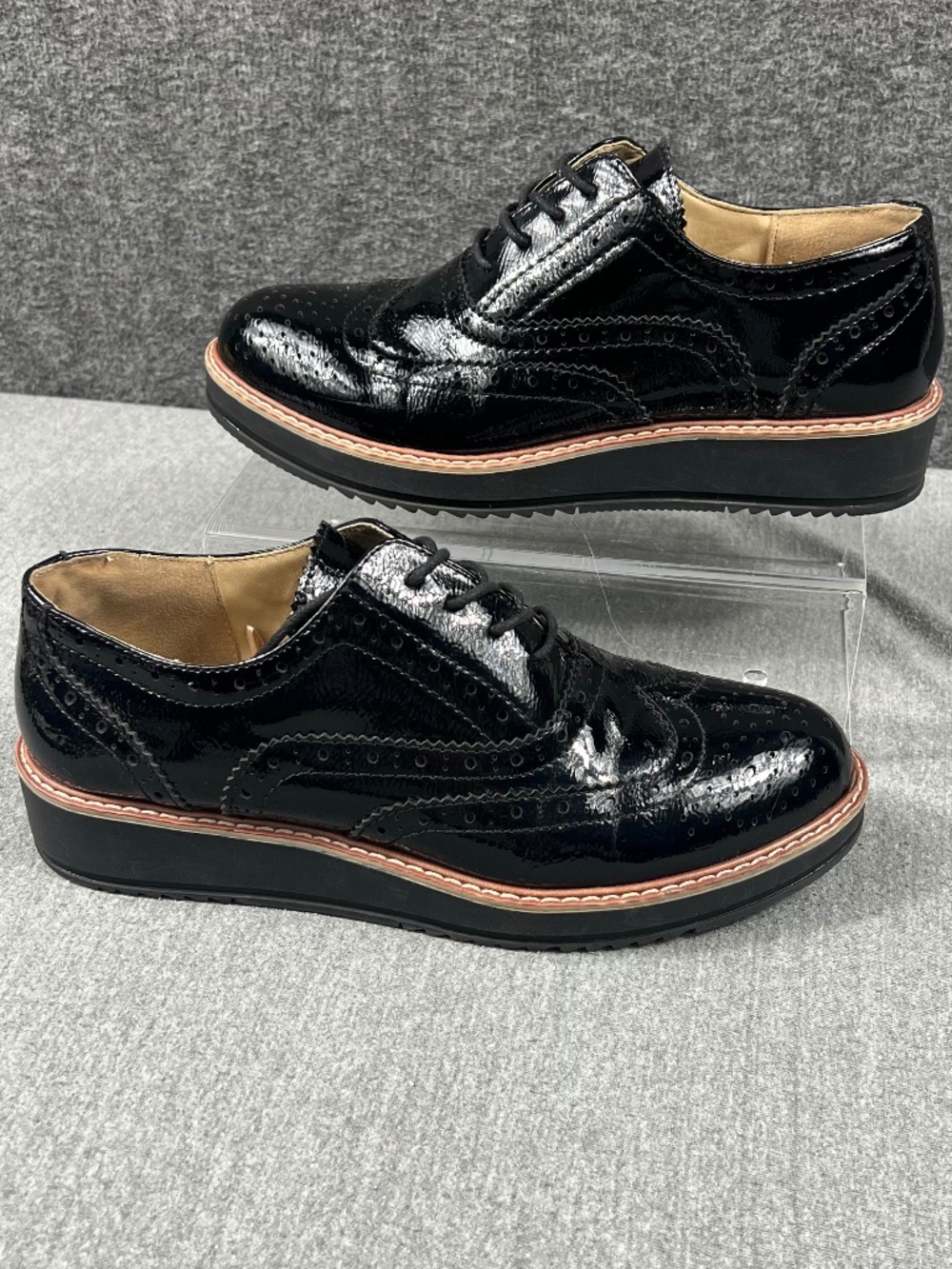 Madden Girl G-Ritz Wingtip Oxford Shoes 8 Goth Work Steampunk Preppy Witchy Punk